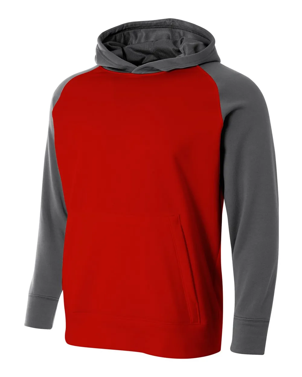 A4 Youth Color Block Tech Fleece Hoodie