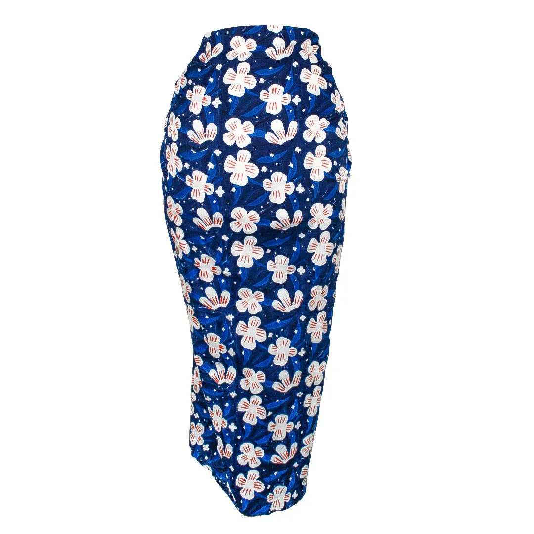 Anni Sarong with Tassels in Navy Snowdrop