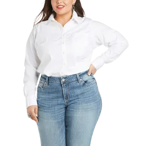 Ariat Ladies Kirby Stretch White Button-up Shirt - Plus