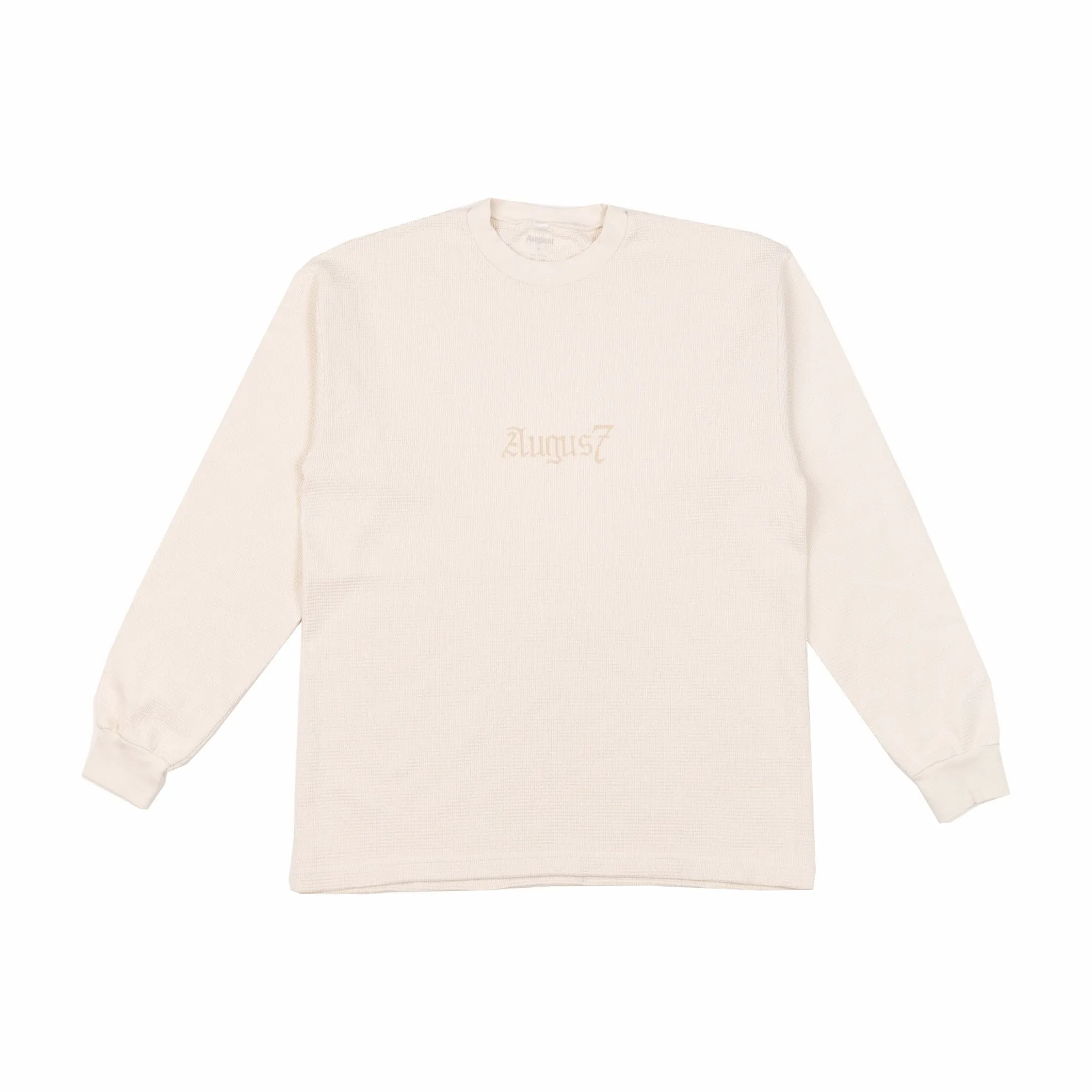 August 7 Year Anniversary "Ouoroboros" Waffle Knit Thermal (Creme)