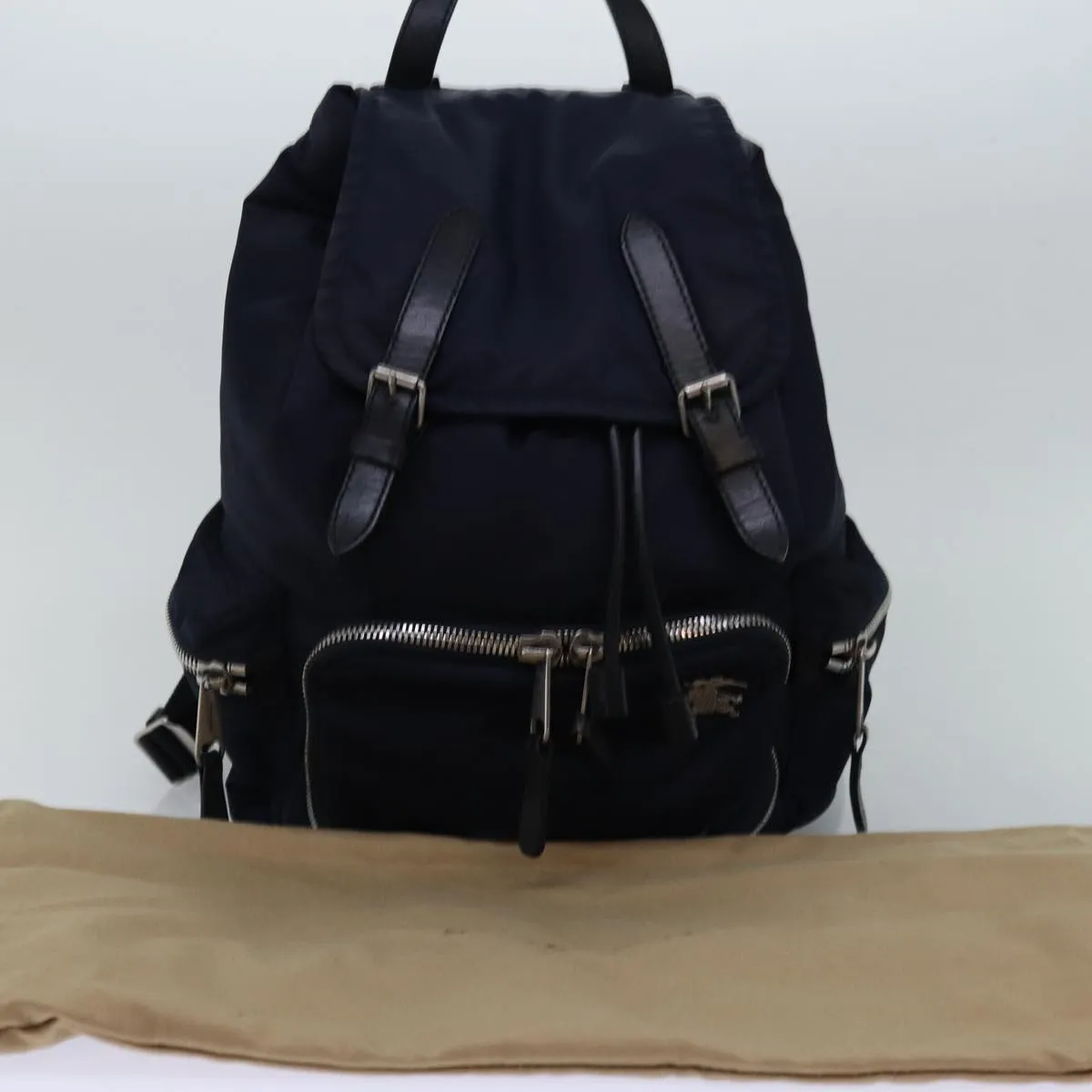 BURBERRY Backpack Nylon Navy Black  bs15241