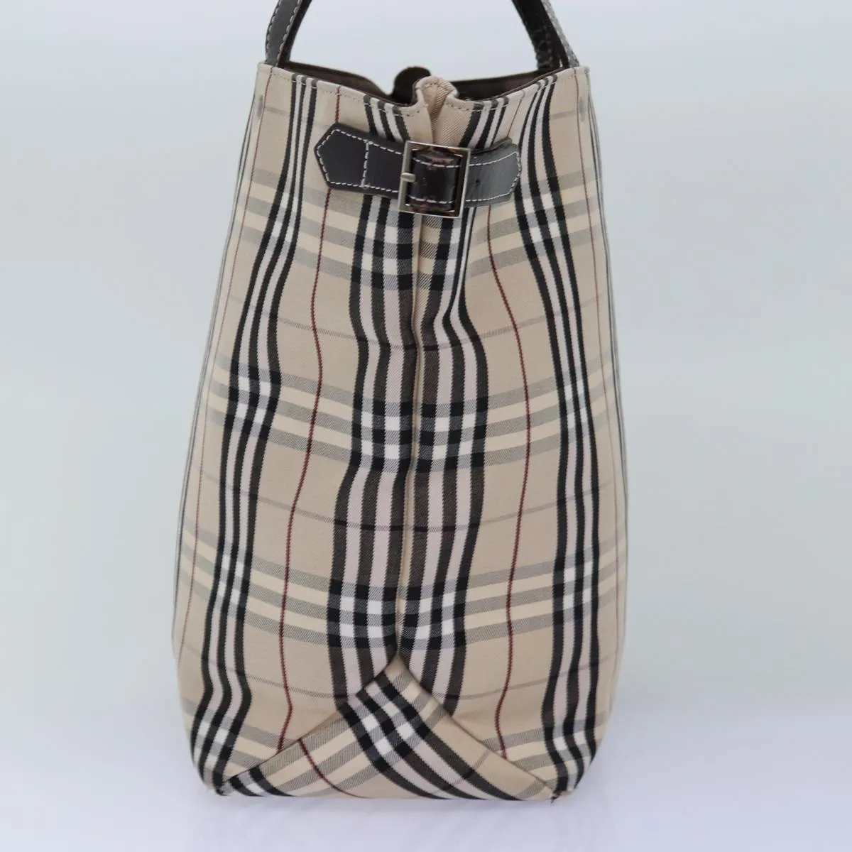 BURBERRY Nova Check Blue Label Hand Bag Canvas Beige  mr154