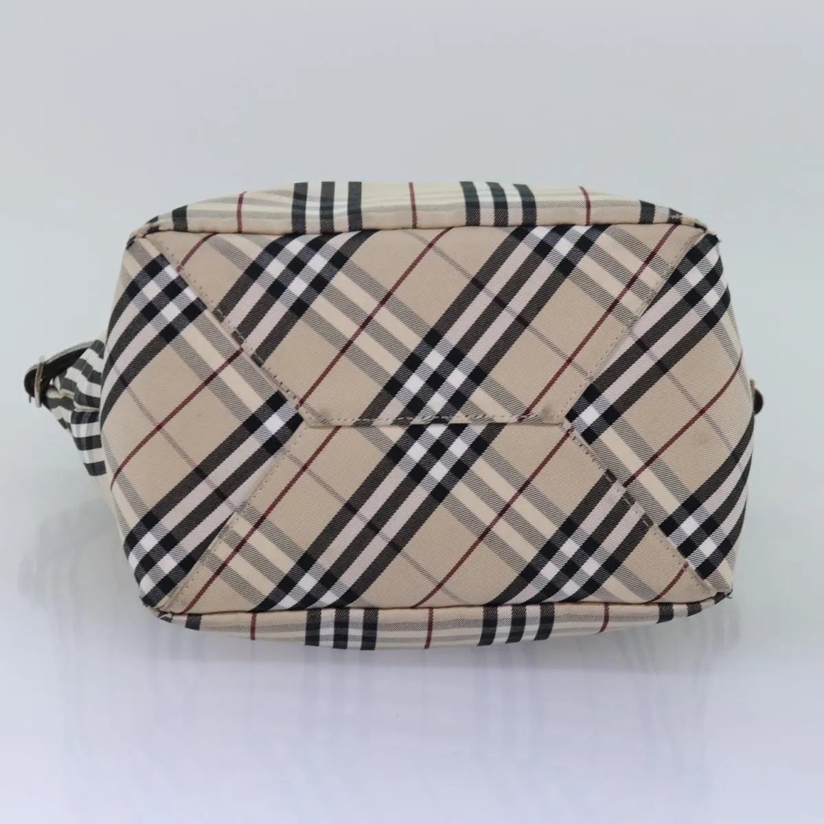 BURBERRY Nova Check Blue Label Hand Bag Canvas Beige  mr154