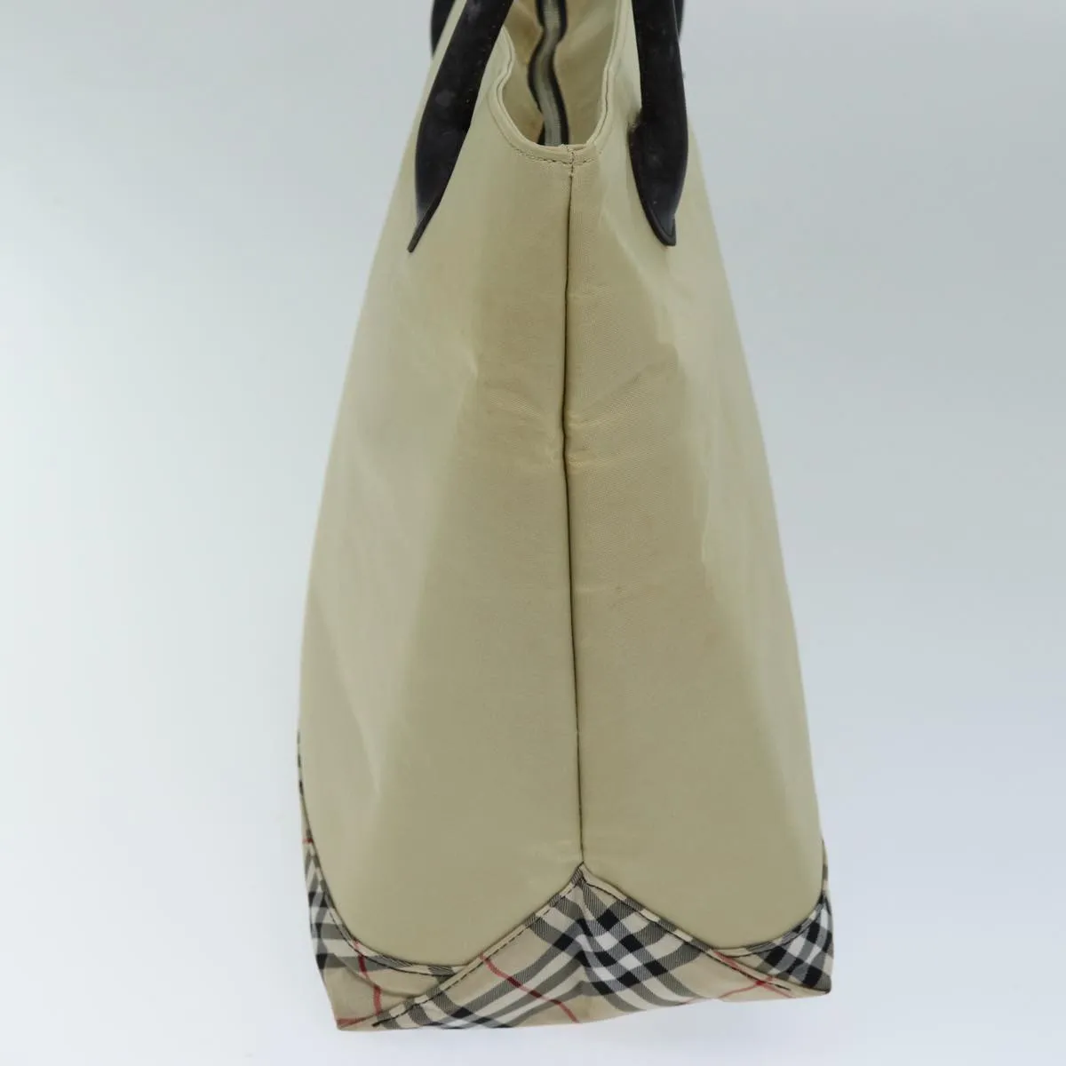 BURBERRY Nova Check Blue Label Tote Bag Nylon Beige  yb562