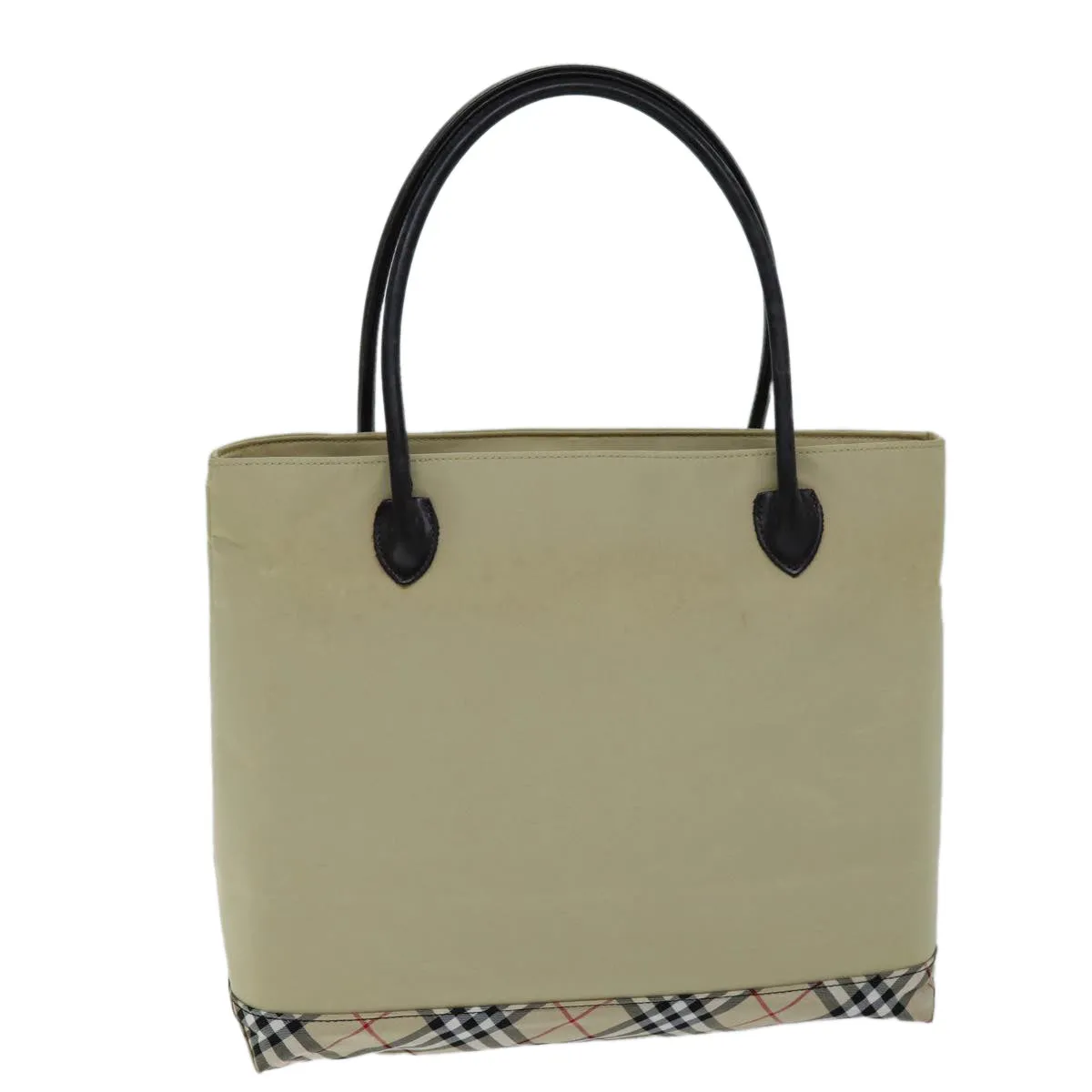 BURBERRY Nova Check Blue Label Tote Bag Nylon Beige  yb562