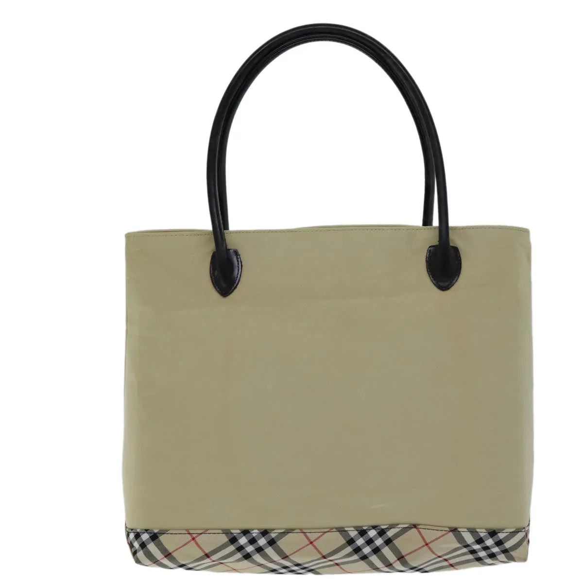 BURBERRY Nova Check Blue Label Tote Bag Nylon Beige  yb562