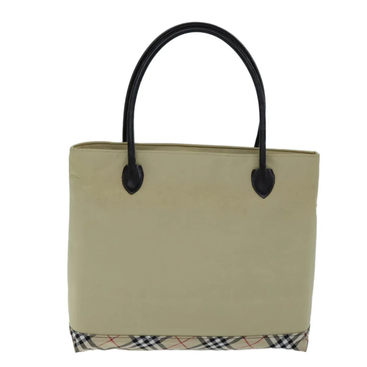 BURBERRY Nova Check Blue Label Tote Bag Nylon Beige  yb562