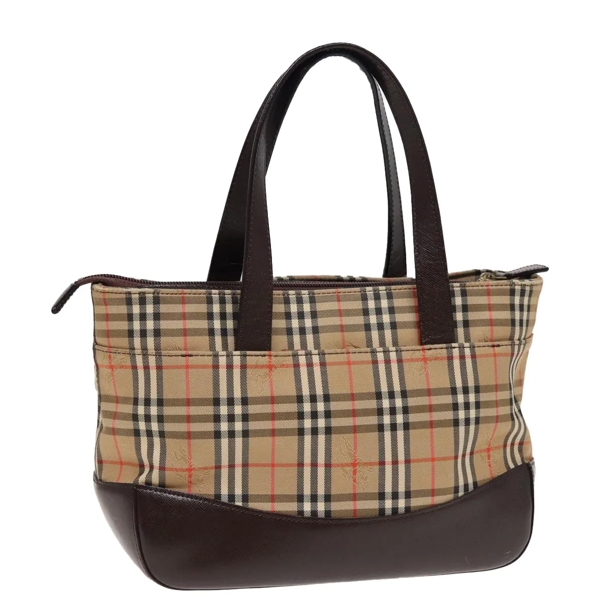 BURBERRY Nova Check Hand Bag Canvas Beige  ep4706