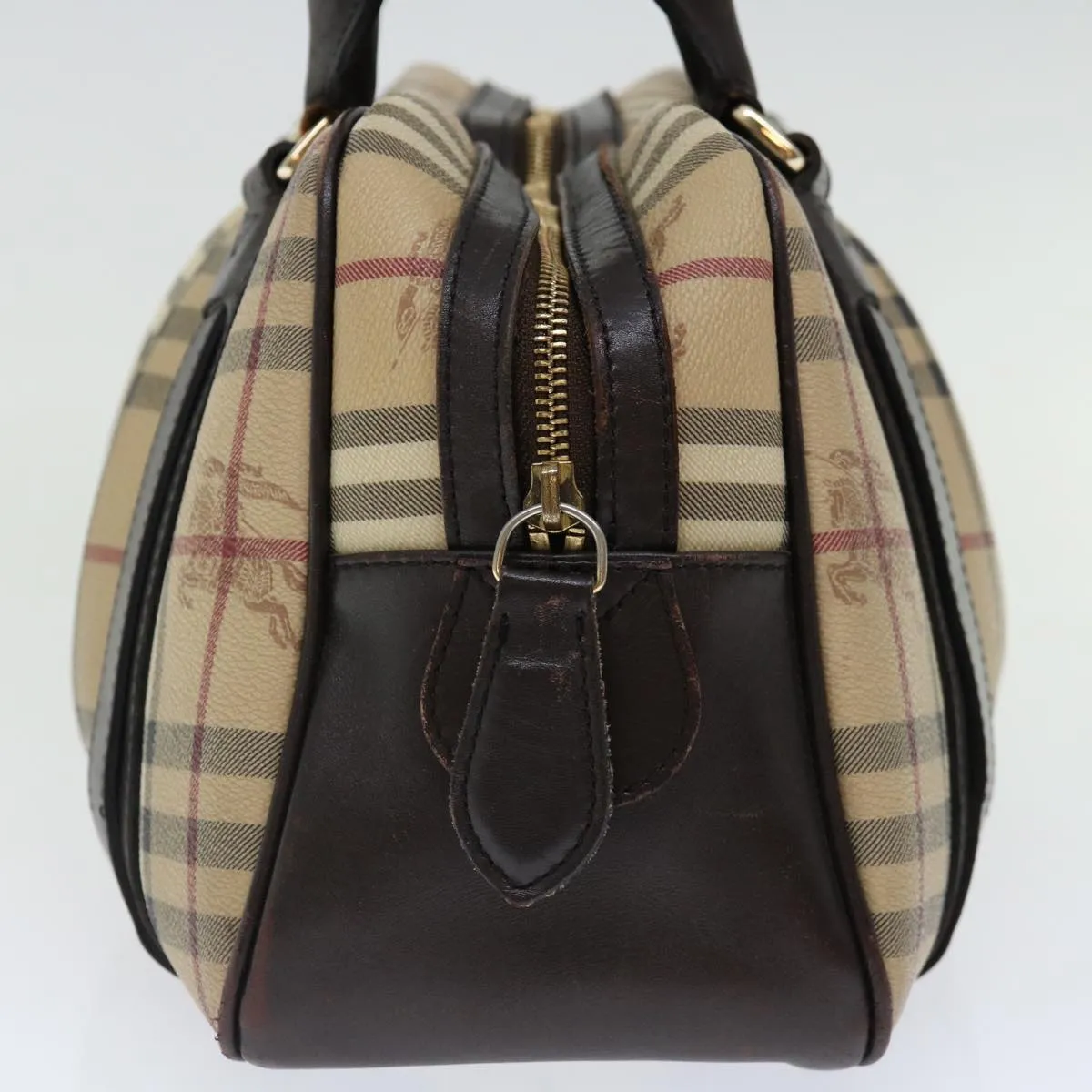 BURBERRY Nova Check Hand Bag PVC Beige  mr098