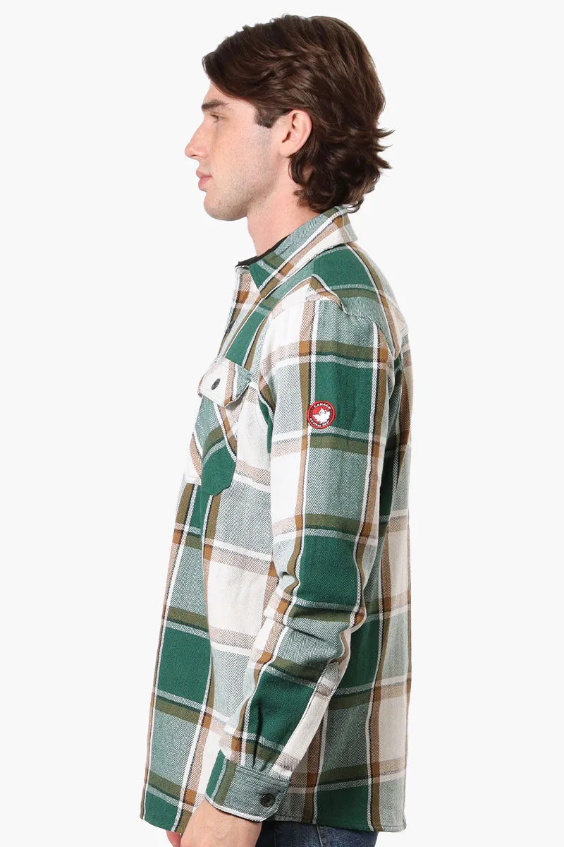 Canada Weather Gear Plaid Button Up Casual Shirt - Green