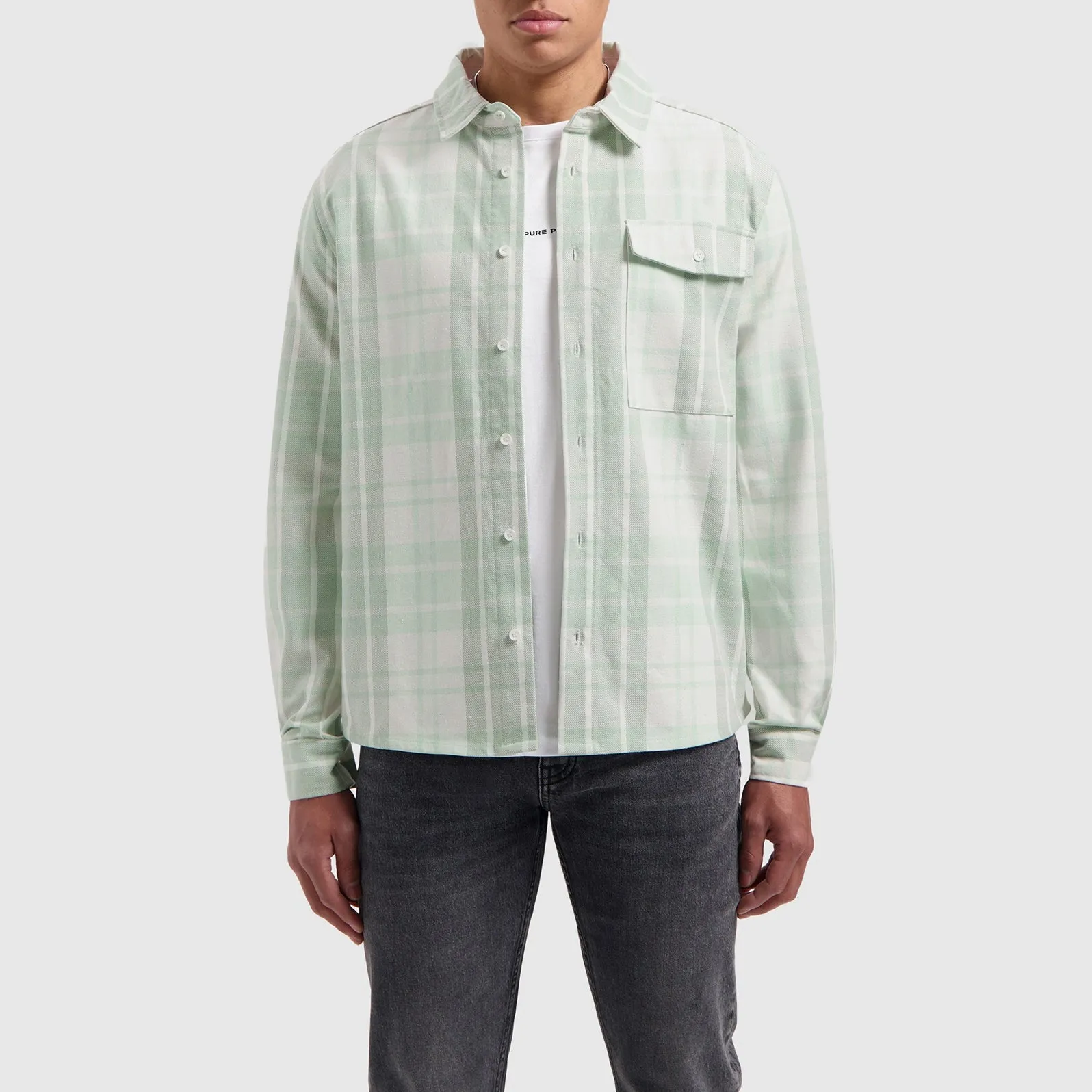 Checked Flannel Shirt | Mint