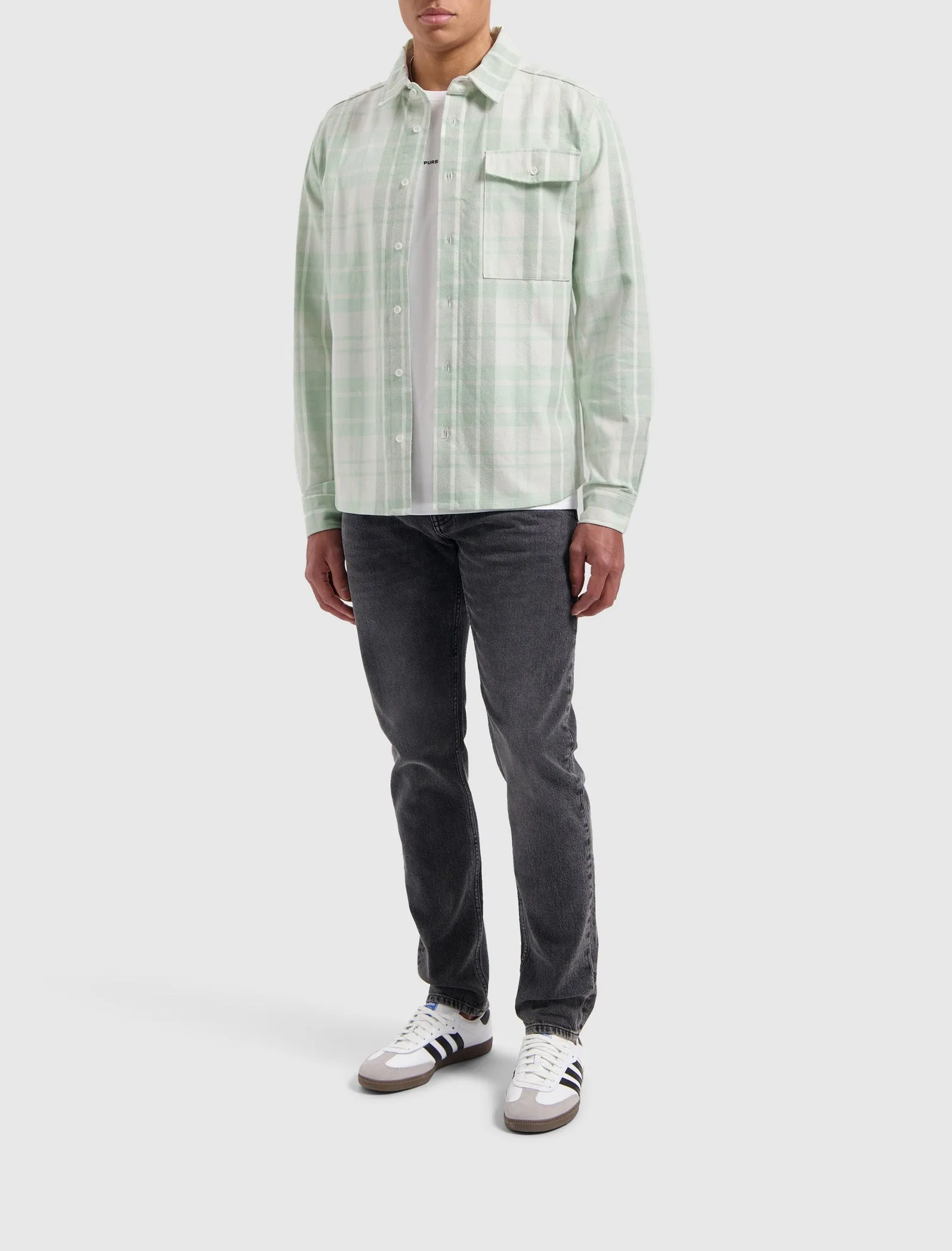 Checked Flannel Shirt | Mint