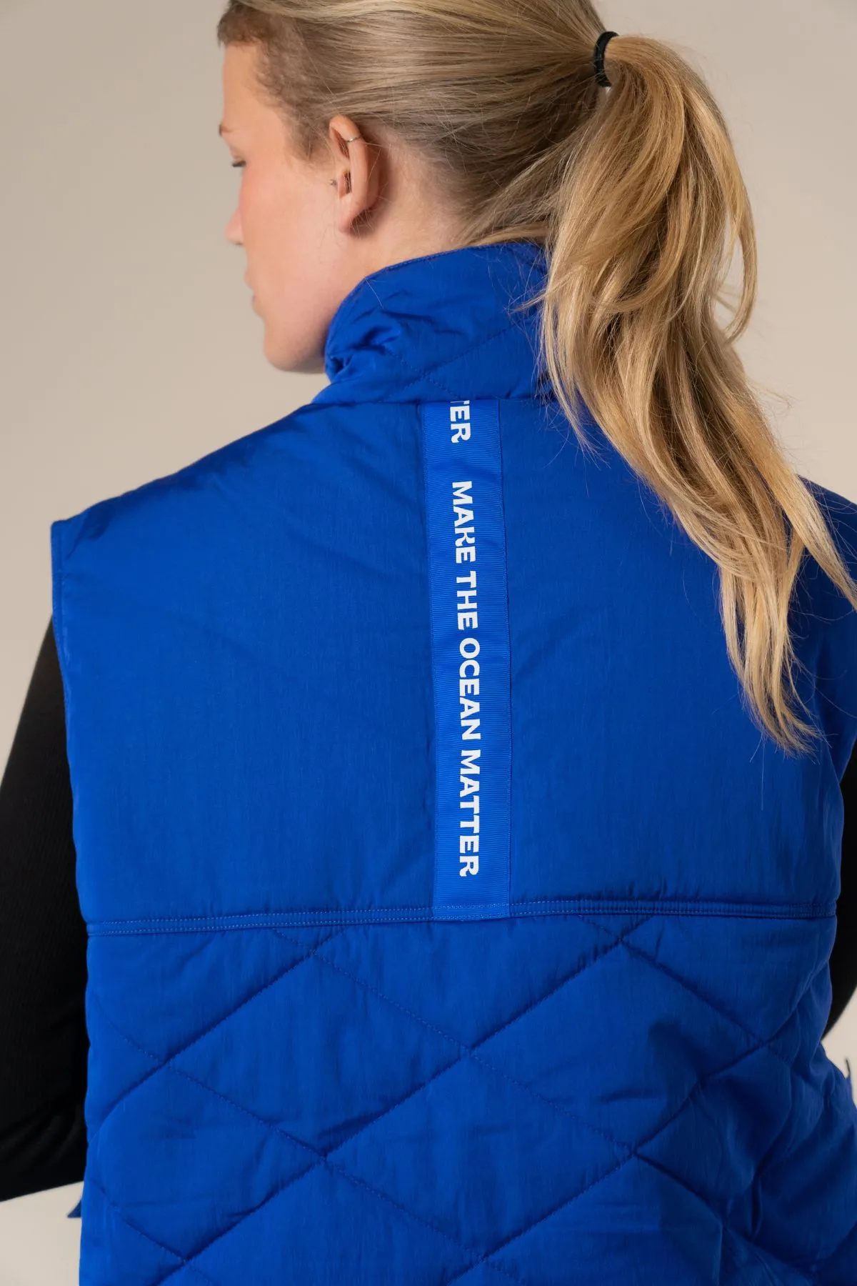 Coast Recycled Quilted Vest Cartel Blue