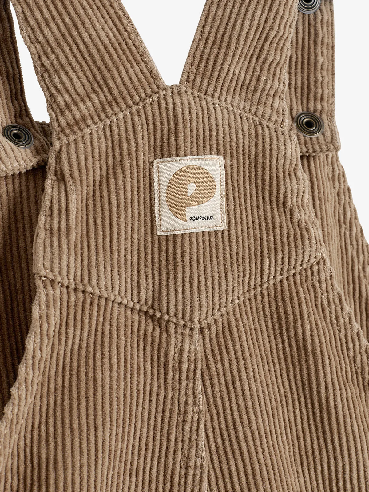 Corduroy Overalls - Kids - Dark Beige