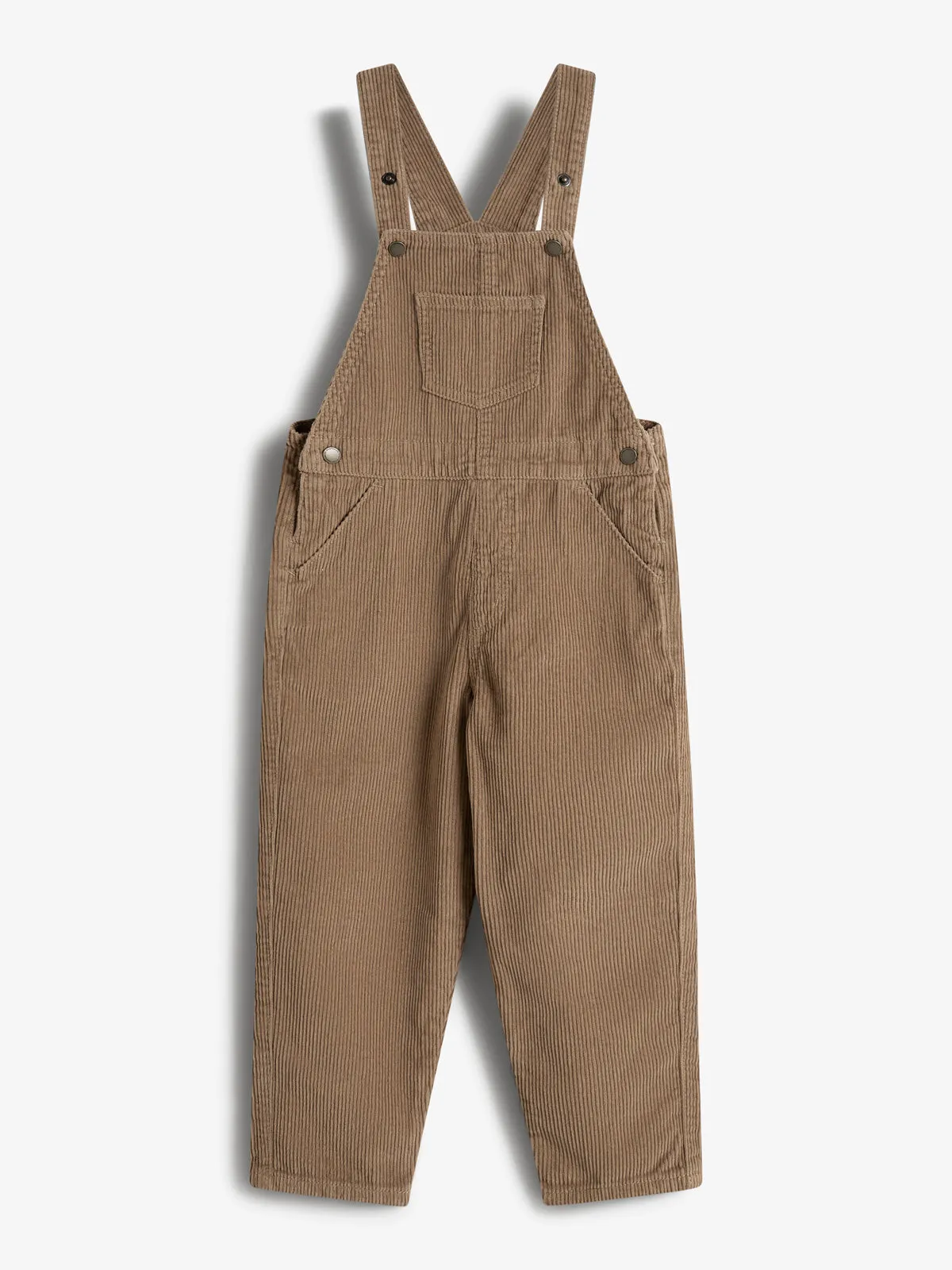 Corduroy Overalls - Kids - Dark Beige