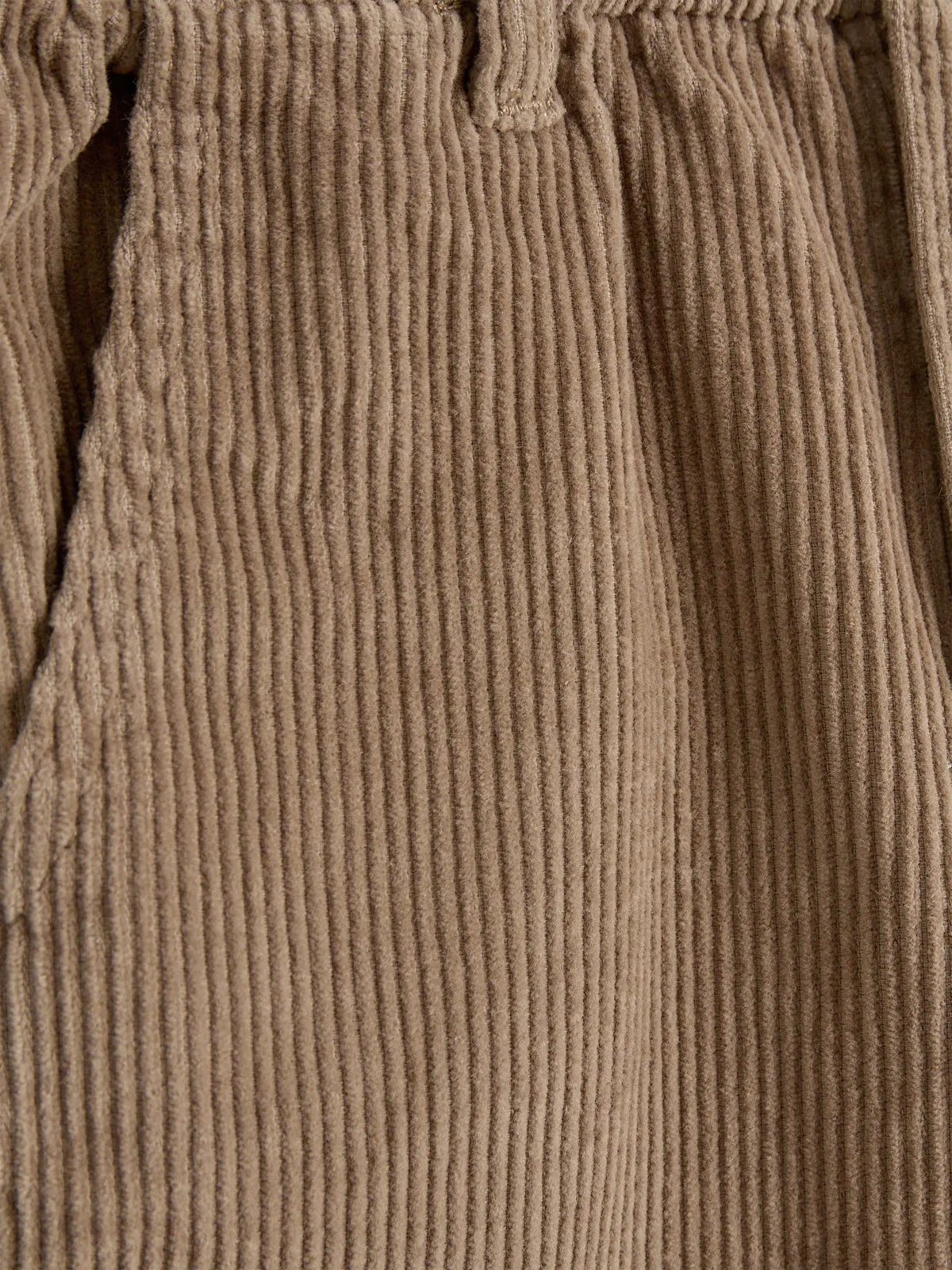 Corduroy Trousers Relaxed - Kids - Dark Beige