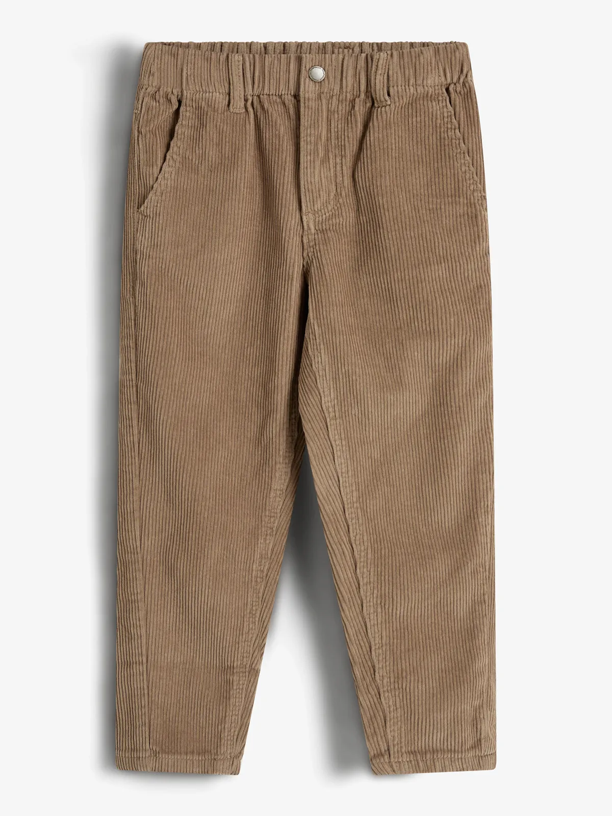 Corduroy Trousers Relaxed - Kids - Dark Beige