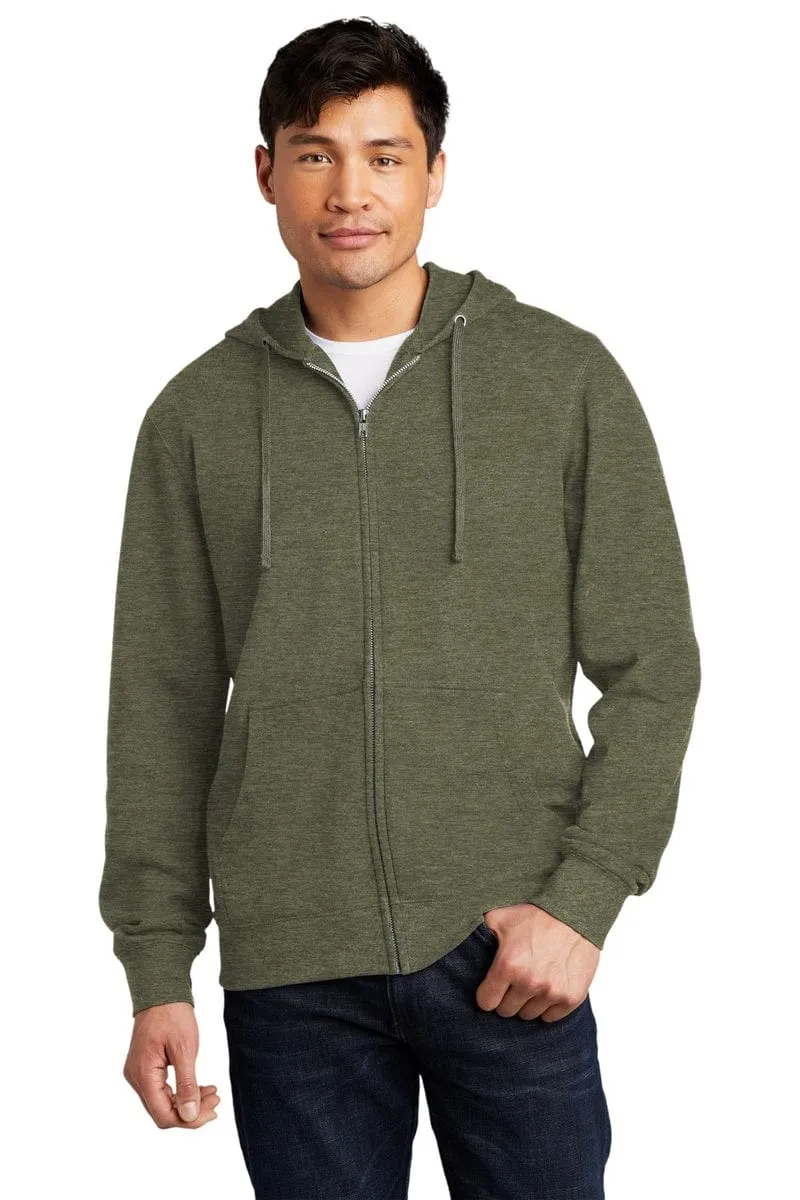 District DT6102: Fleece Full-Zip Hoodie