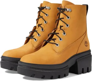 Everleigh 6" Lace-Up Boot Timberland, Wheat Nubuck