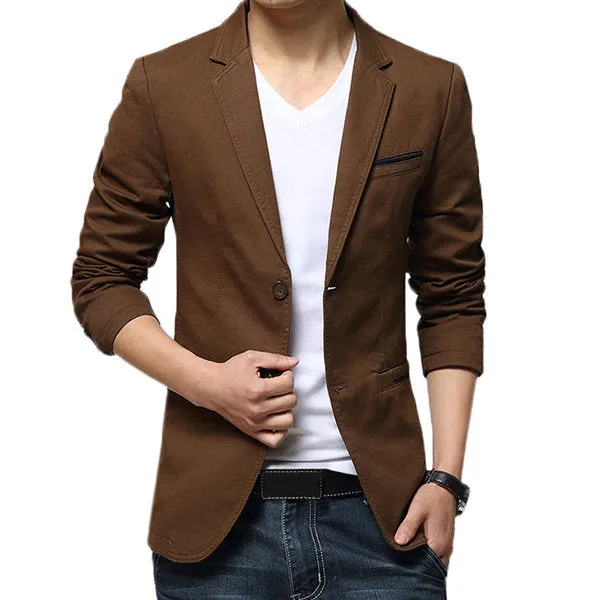 Fashion Blazers for Men Plus Size Business Casual Slim Fit Solid Color