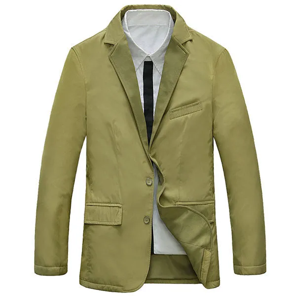 Fit Blazers for Men Stylish Business Suits Solid Color