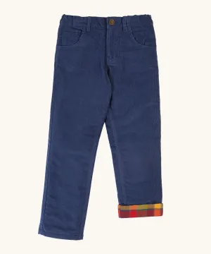 Frugi Callum Slim Cord Trousers - Navy Blue