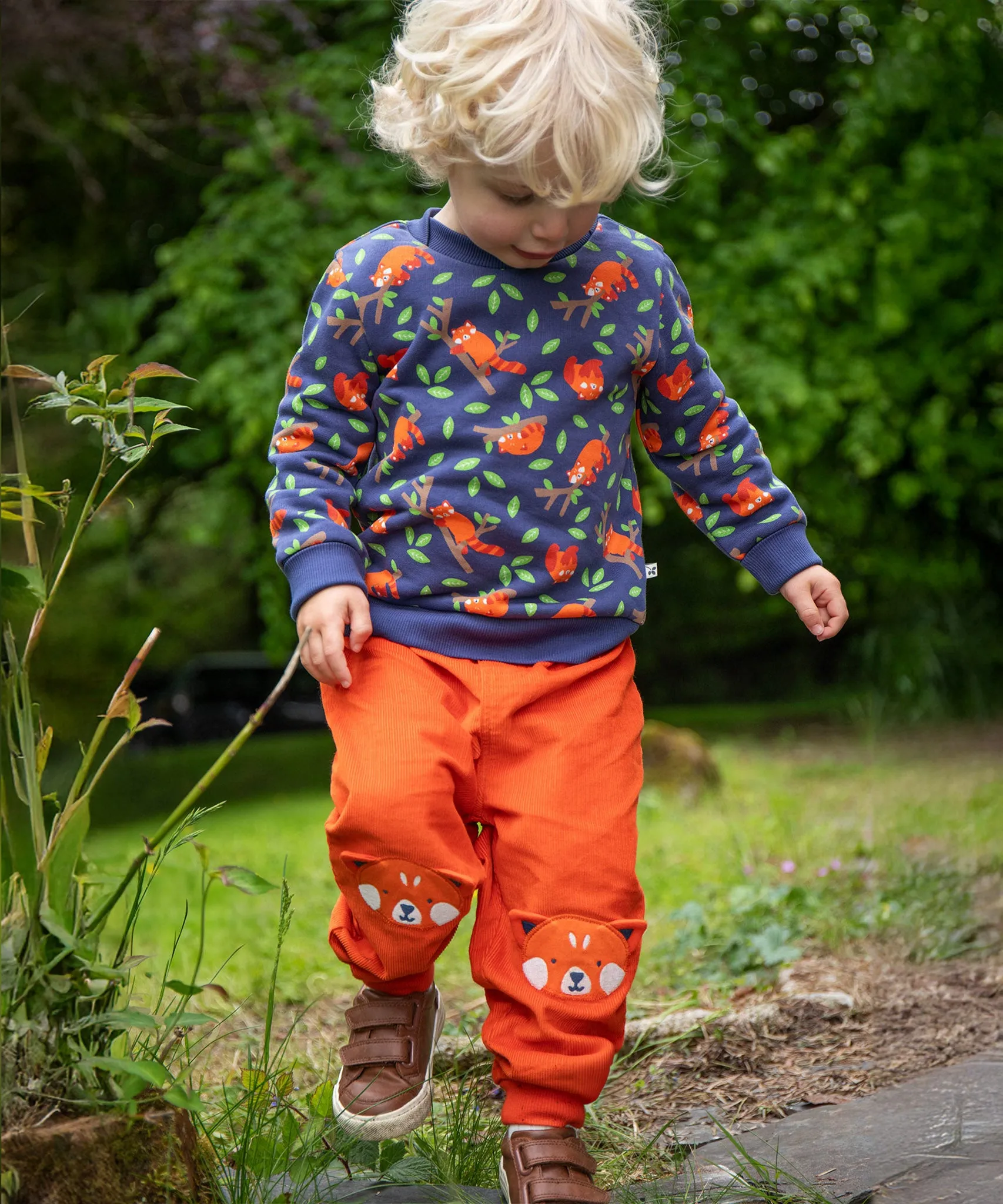 Frugi Cassius Cord Trousers - Bonfire/Red Panda