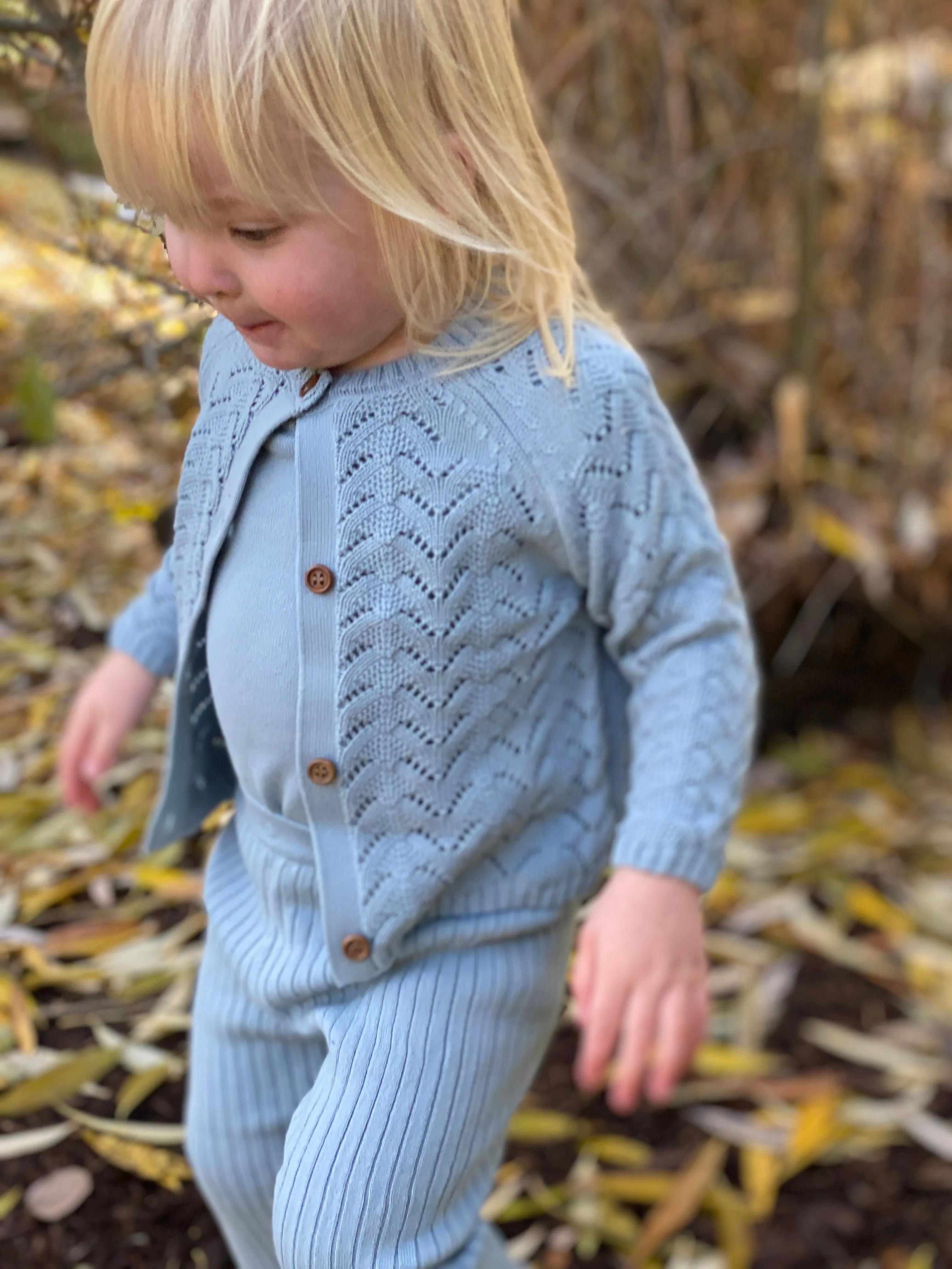 Kew leggings in dusty blue knit