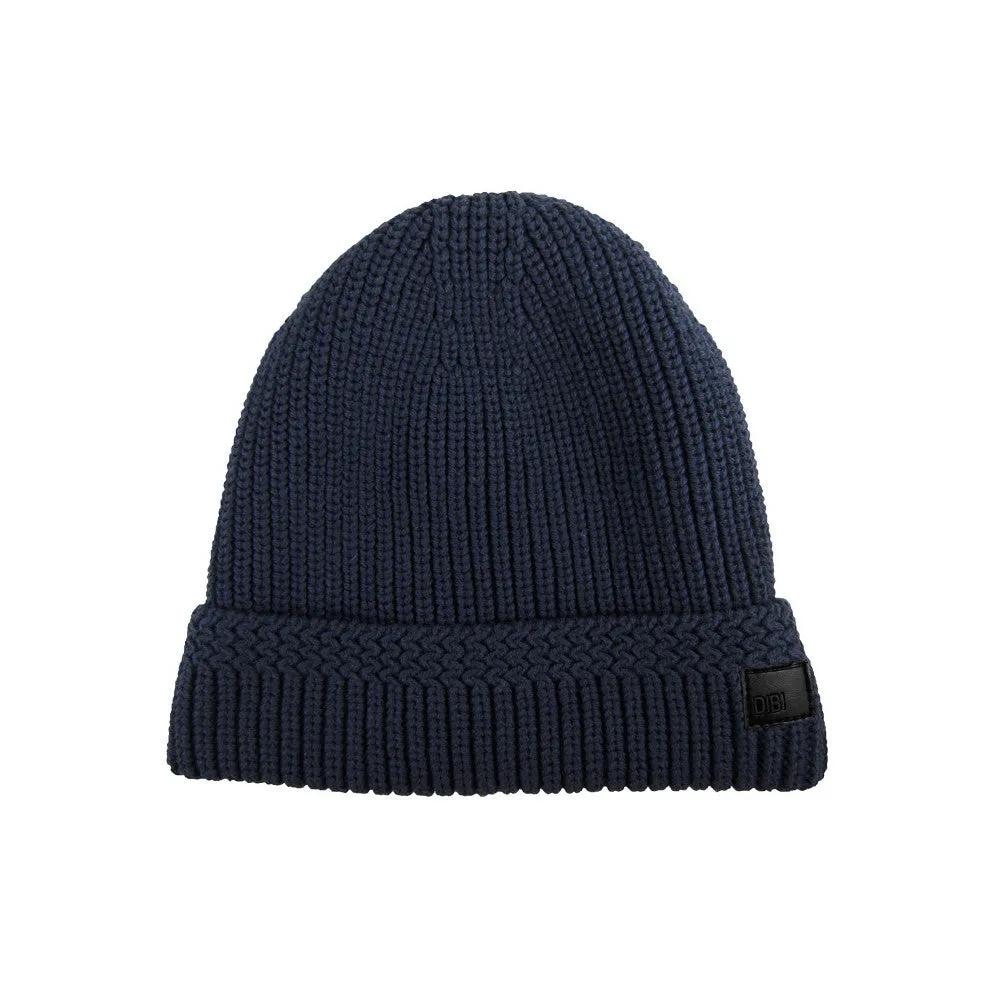 Navy Cable Knit Fur Lined Beanie