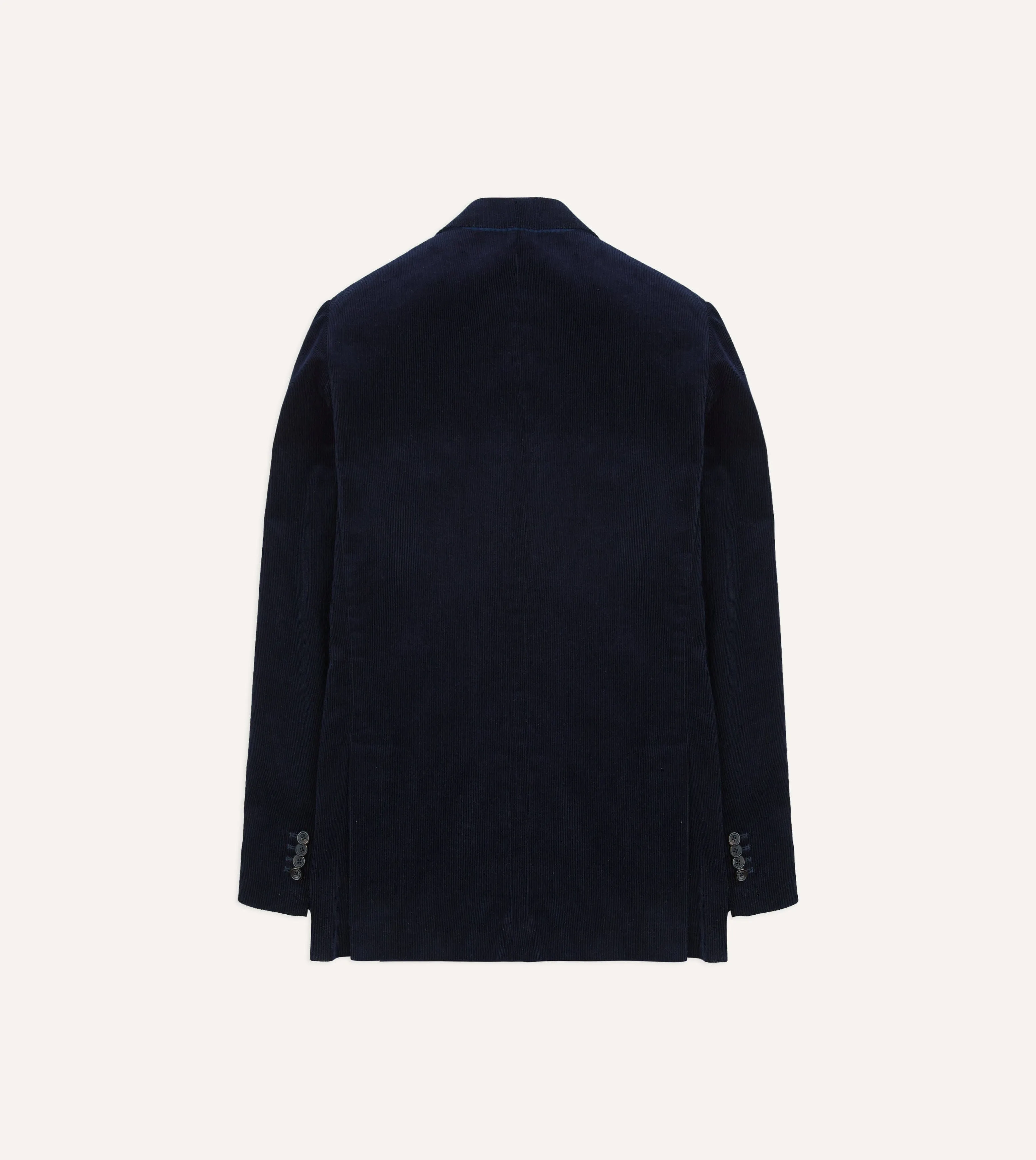 Navy Mid-Wale Cotton Corduroy Tailored Jacket