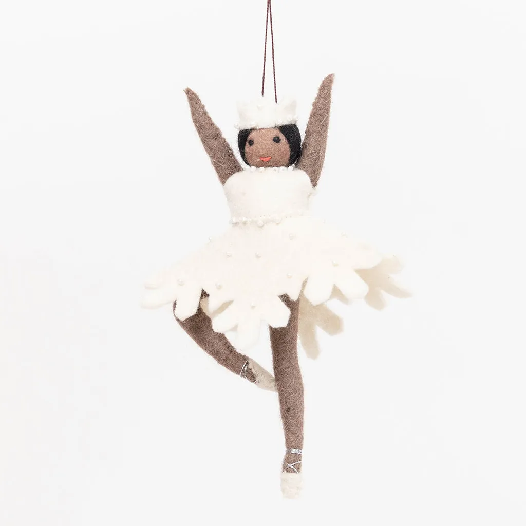 Nutcracker Ballet Snowflake Ornament - Brown