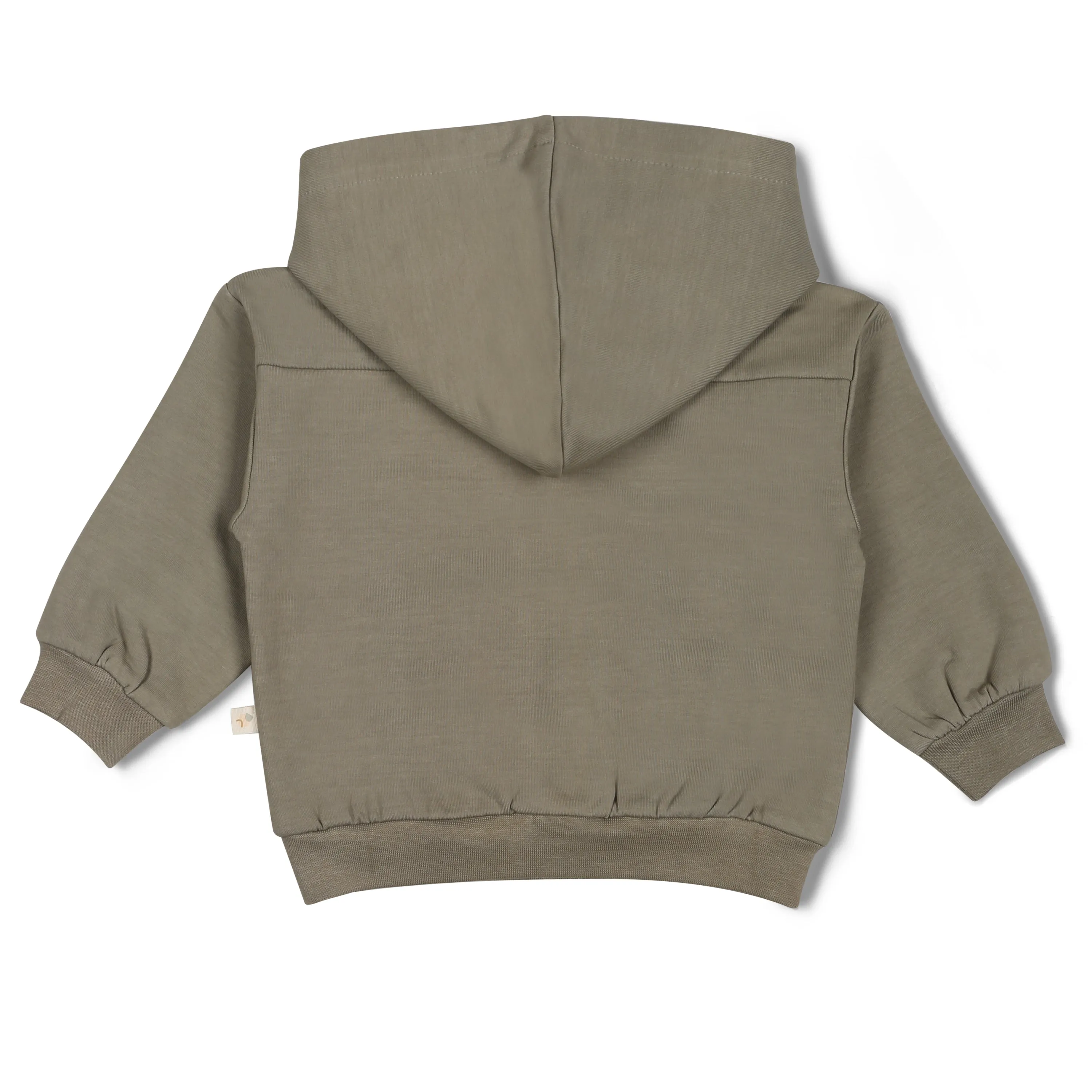 Organic Fleece Henley Hoodie - Olive