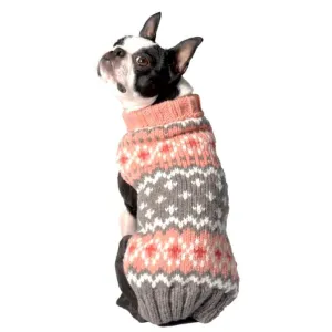 Peach Fair Isle Dog Sweater