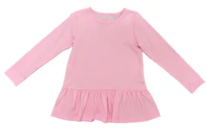 Peggie Peplum Knit Top- Light Pink