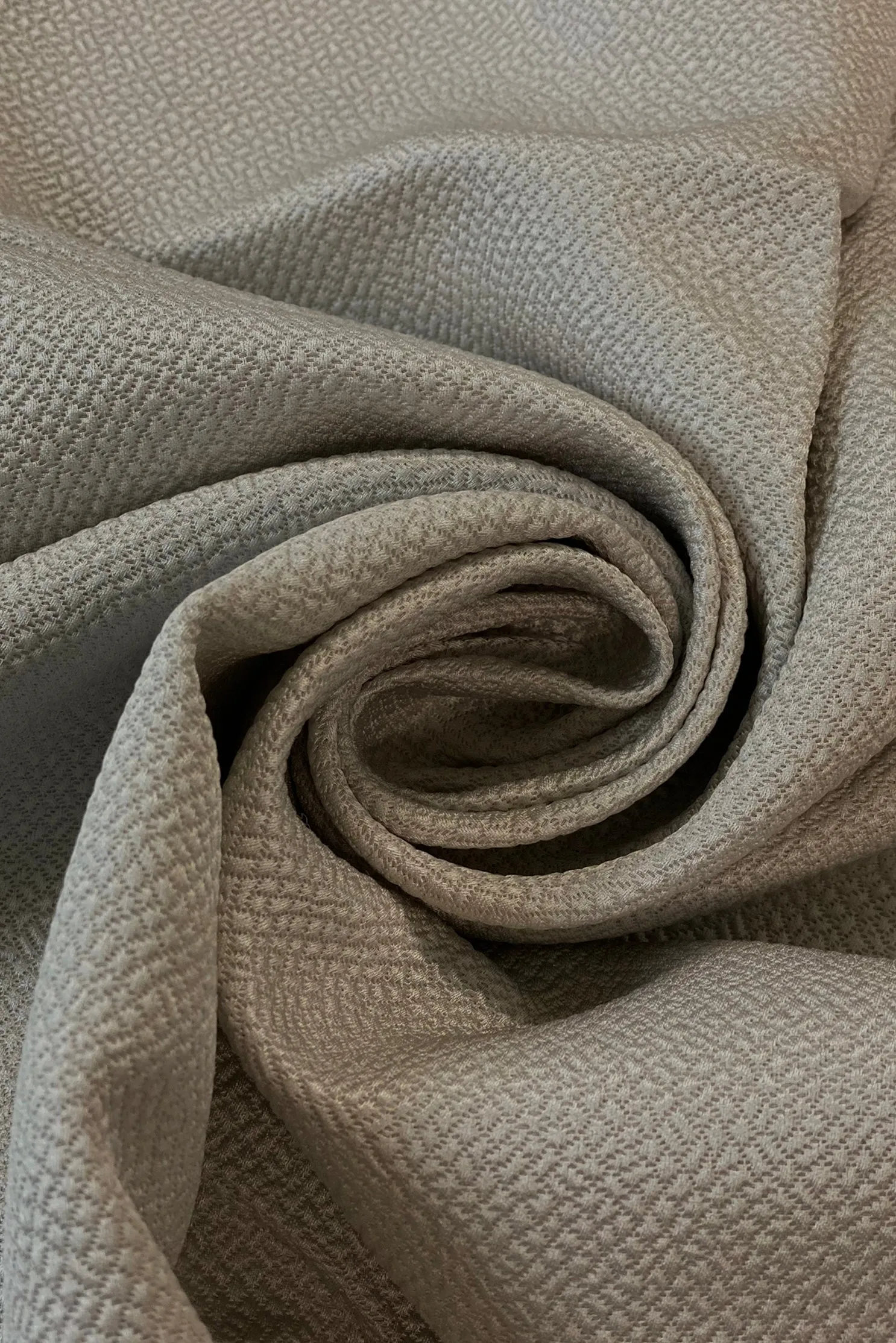 Platinum Silk & Wool Hammered Satin