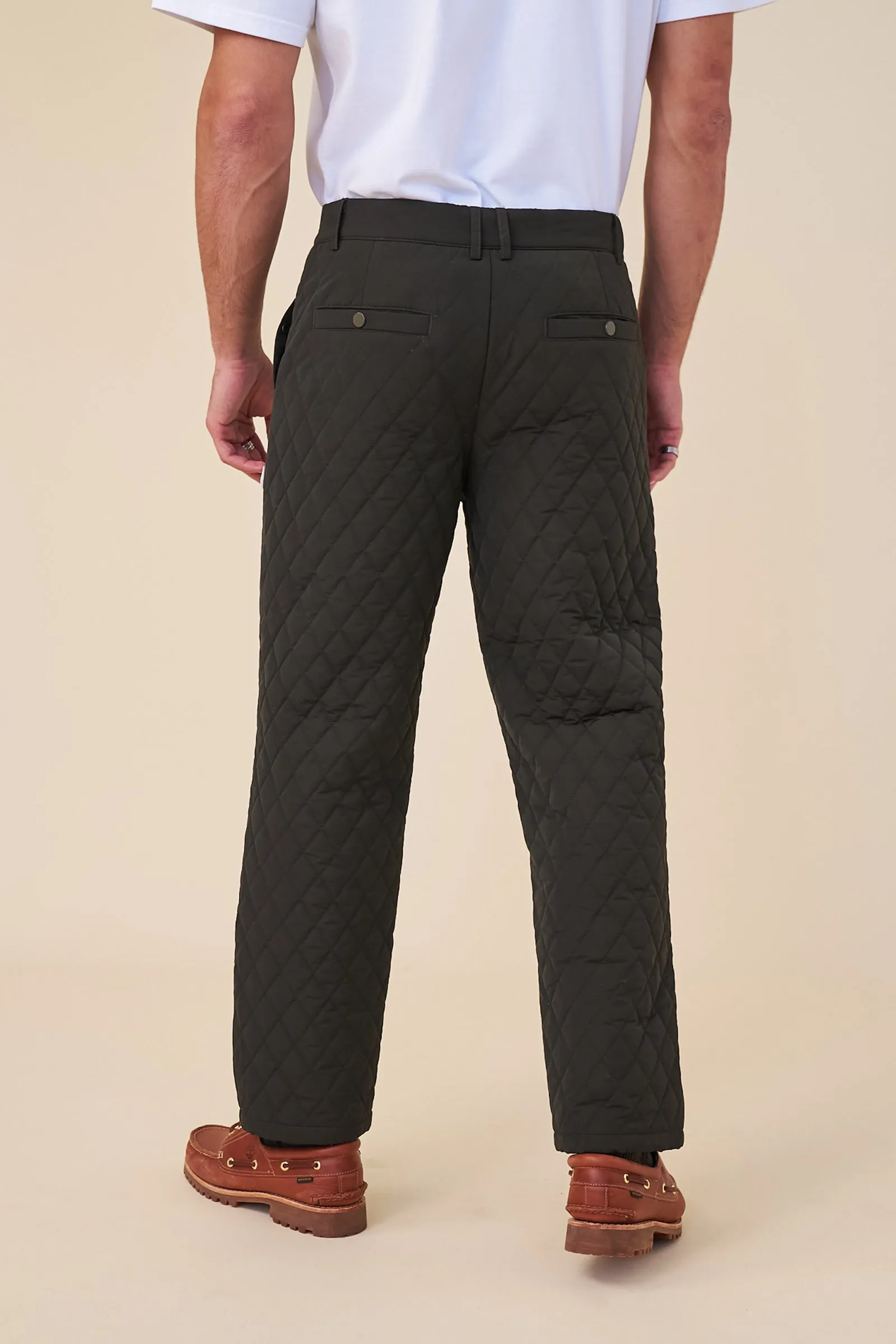 QUILTED TROUSER - ARMY GREEN