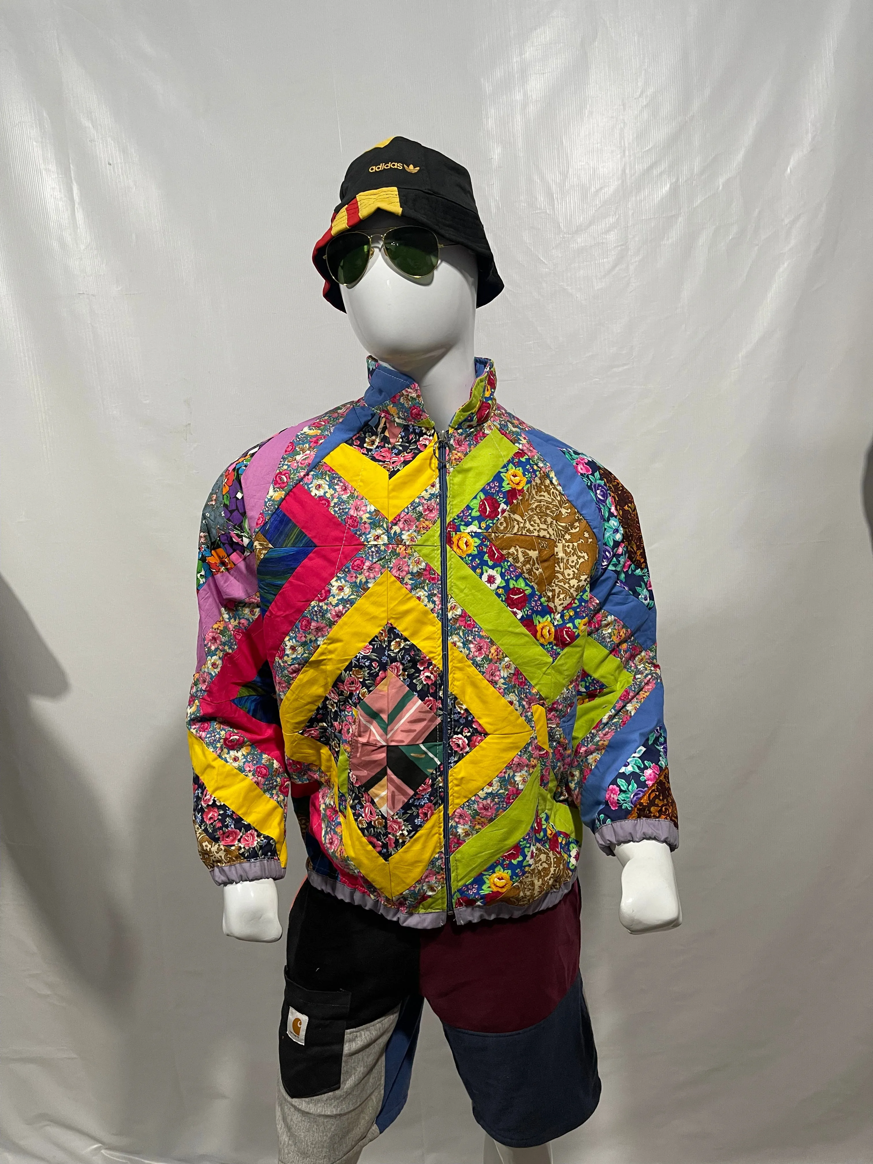 Rework jacket made from quilt