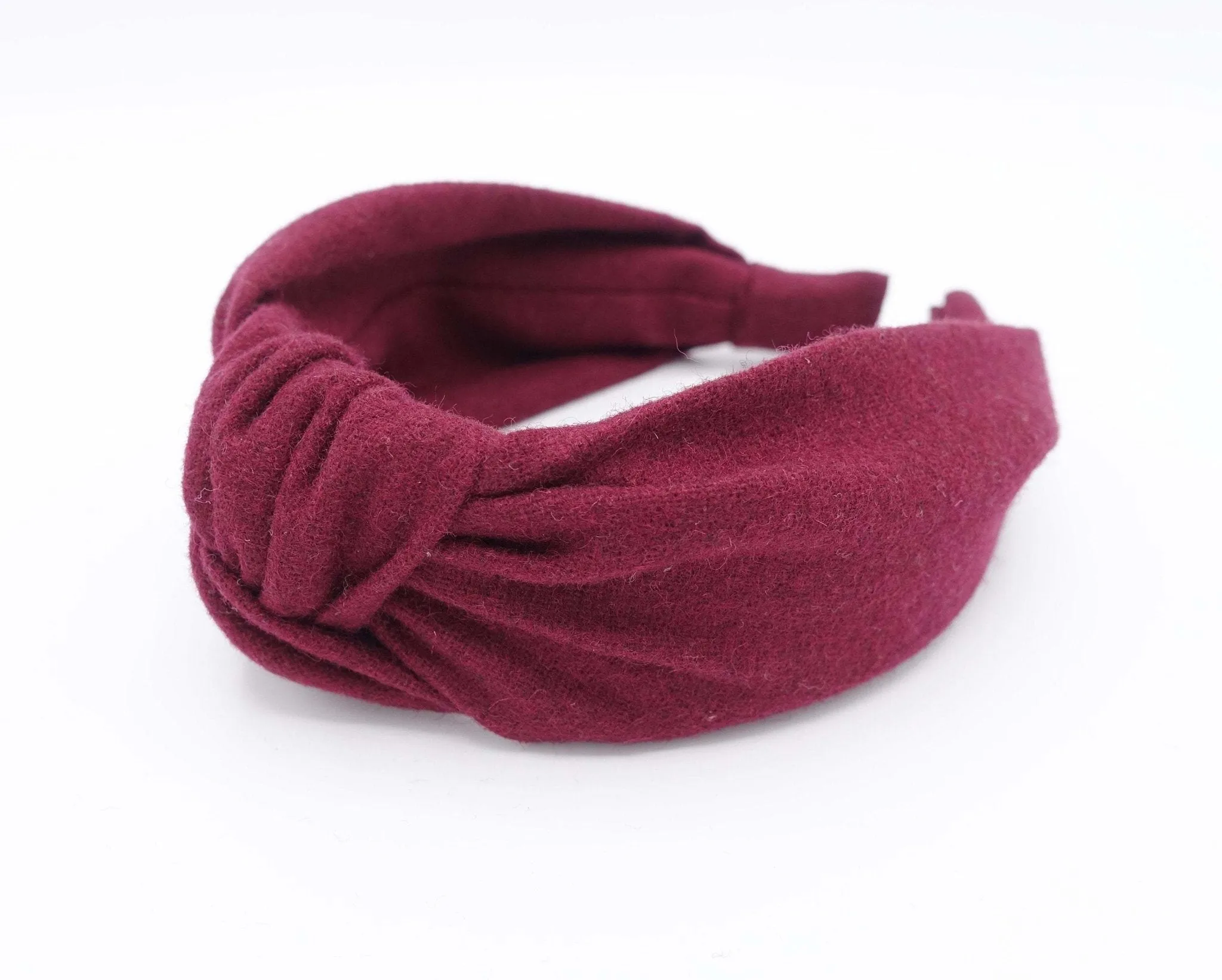 solid woolen top knot headband Fall Winter hairband casual woman hair accessory