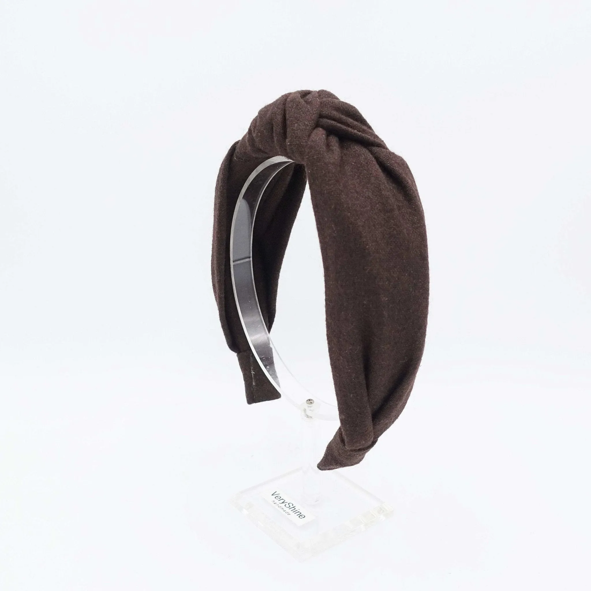 solid woolen top knot headband Fall Winter hairband casual woman hair accessory