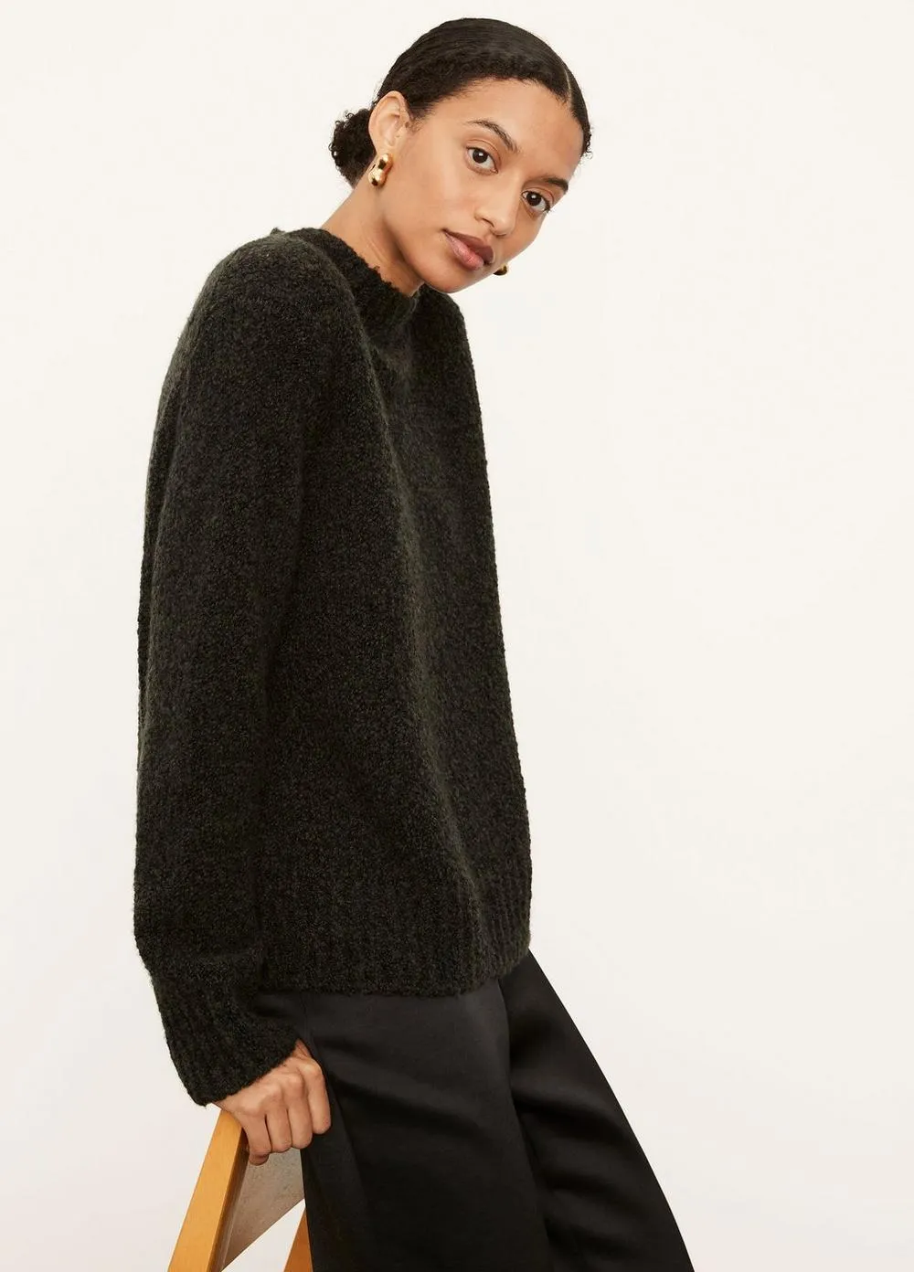 Textured Mock Neck in Eden