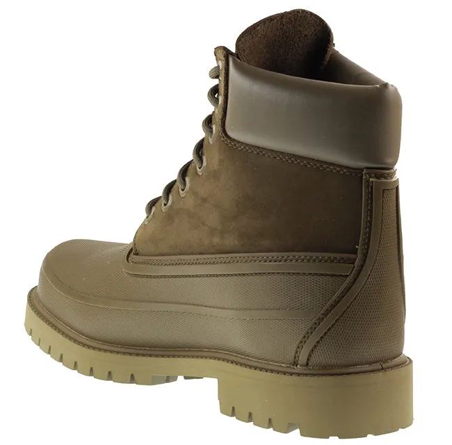 Timberland Boots Mens Rubber Toe 6 Inch Olive Nubuck