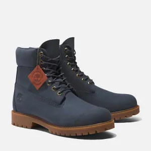 Timberland  HERITAGE LACE UP PREMIUM 6 IN  WATERPROOF BOOT Men’s - DARK BLUE NUBUCK