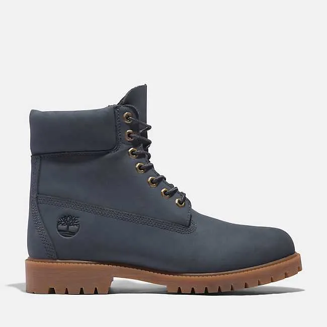 Timberland  HERITAGE LACE UP PREMIUM 6 IN  WATERPROOF BOOT Men’s - DARK BLUE NUBUCK