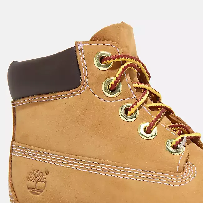 Timberland Kid's Premium 6 Inch Waterproof TD Boot Shoes - Wheat Nubuck