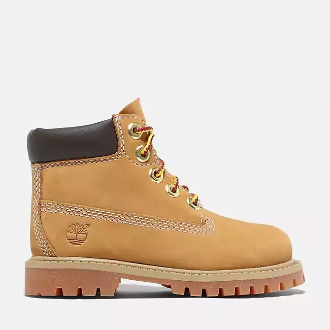 Timberland Kid's Premium 6 Inch Waterproof TD Boot Shoes - Wheat Nubuck