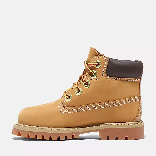 Timberland Kid's Premium 6 Inch Waterproof TD Boot Shoes - Wheat Nubuck