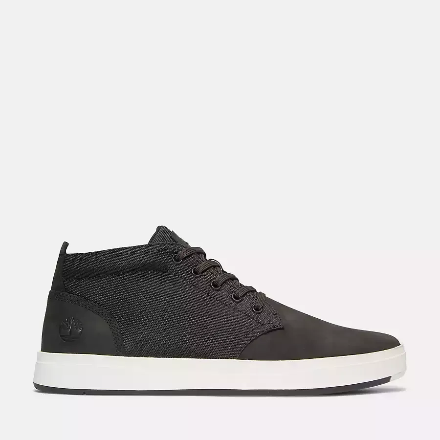 Timberland Men's Davis Square Chukka Shoes - Black Nubuck