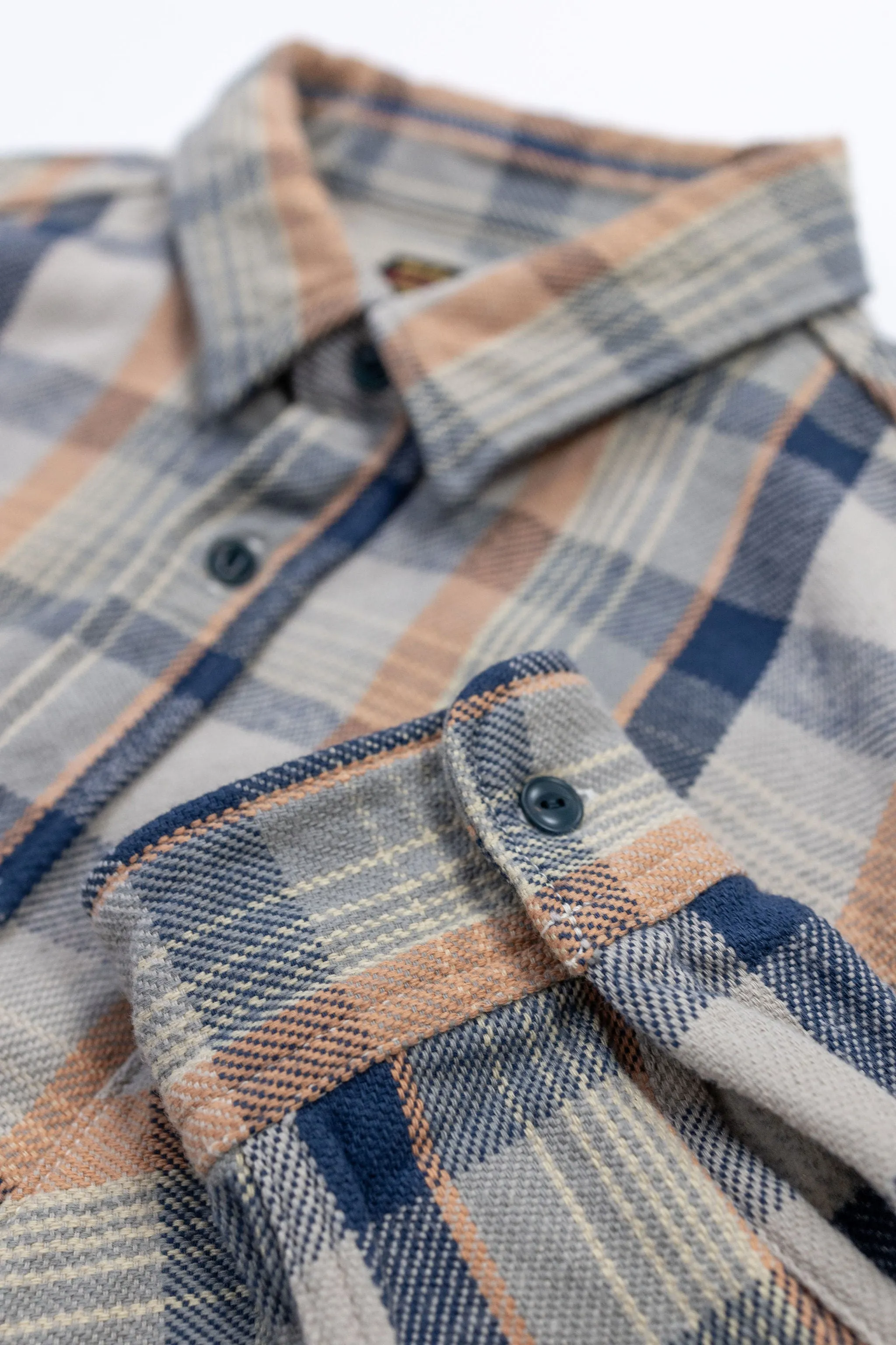 UES 502453 Heavy Flannel Shirt - Navy