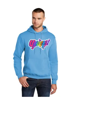 UNICORNS ADULT  HOODIE UNISEX  LONG SLEEVE MULTI COLOR DESIGN