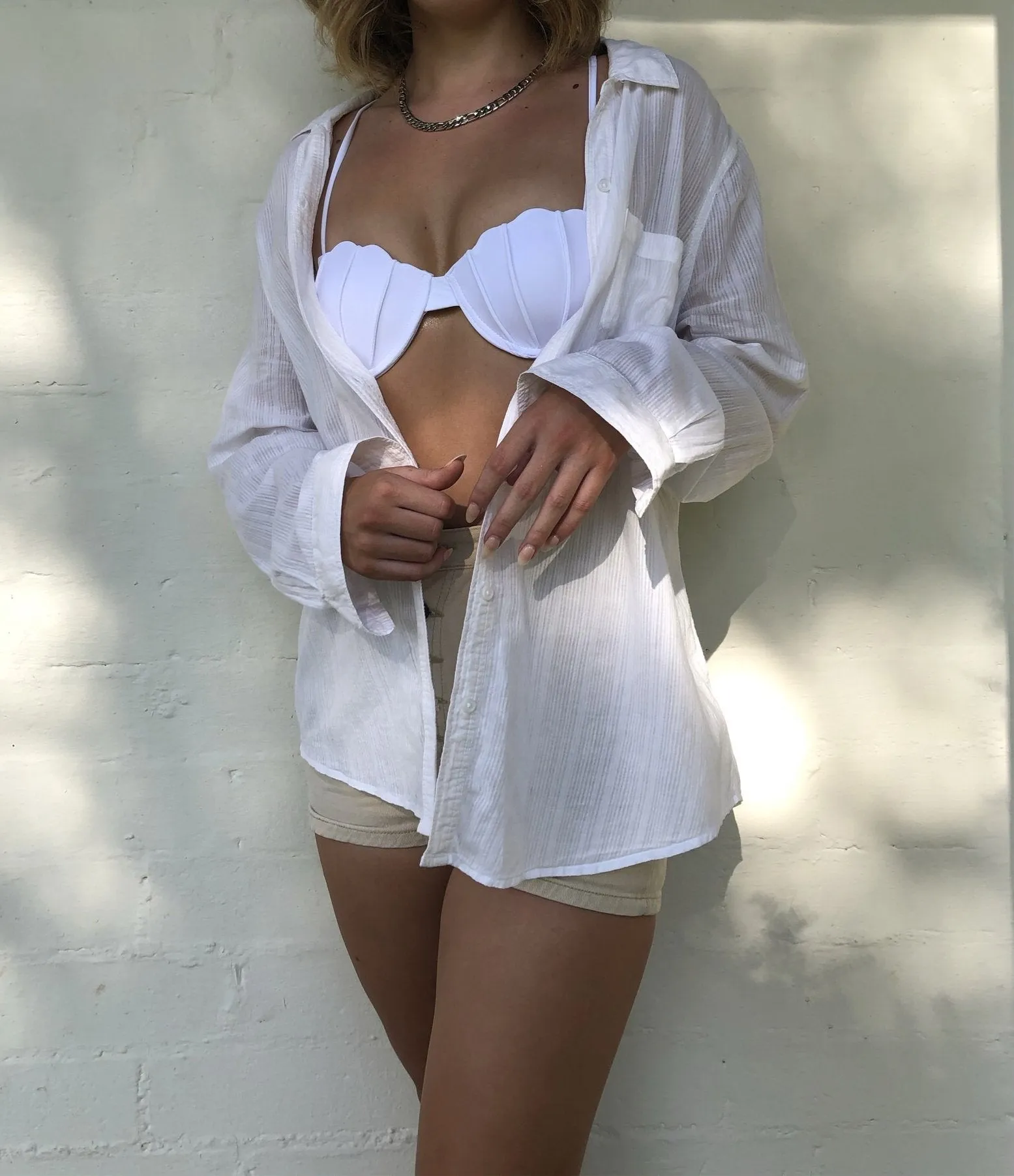 White Cotton Button Down